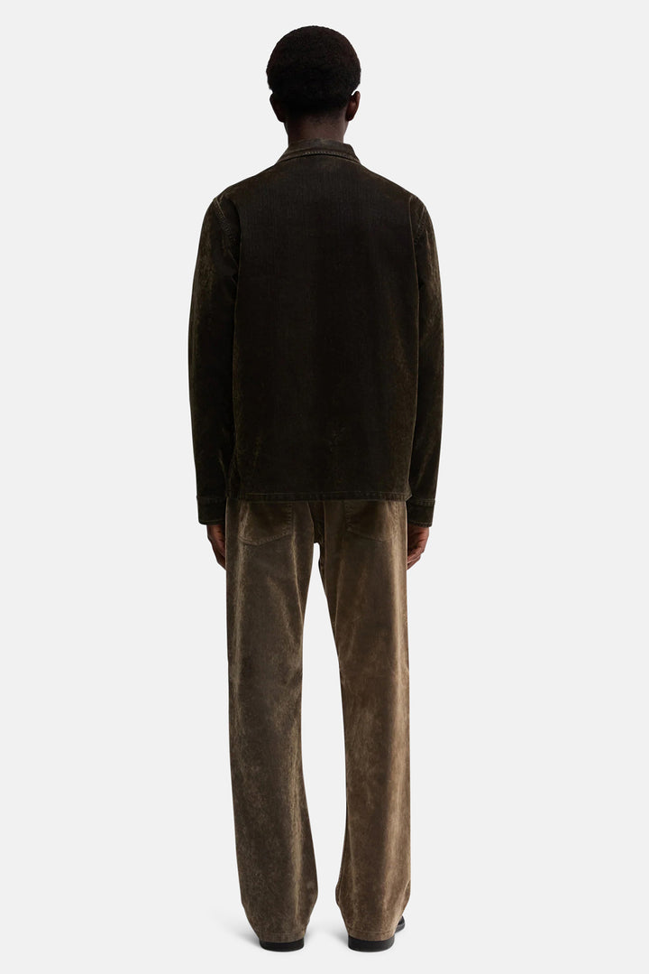 Soft Velvet Overshirt Military