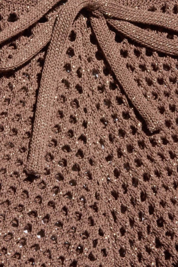 Solan Pointelle Knit Short Hazelnut
