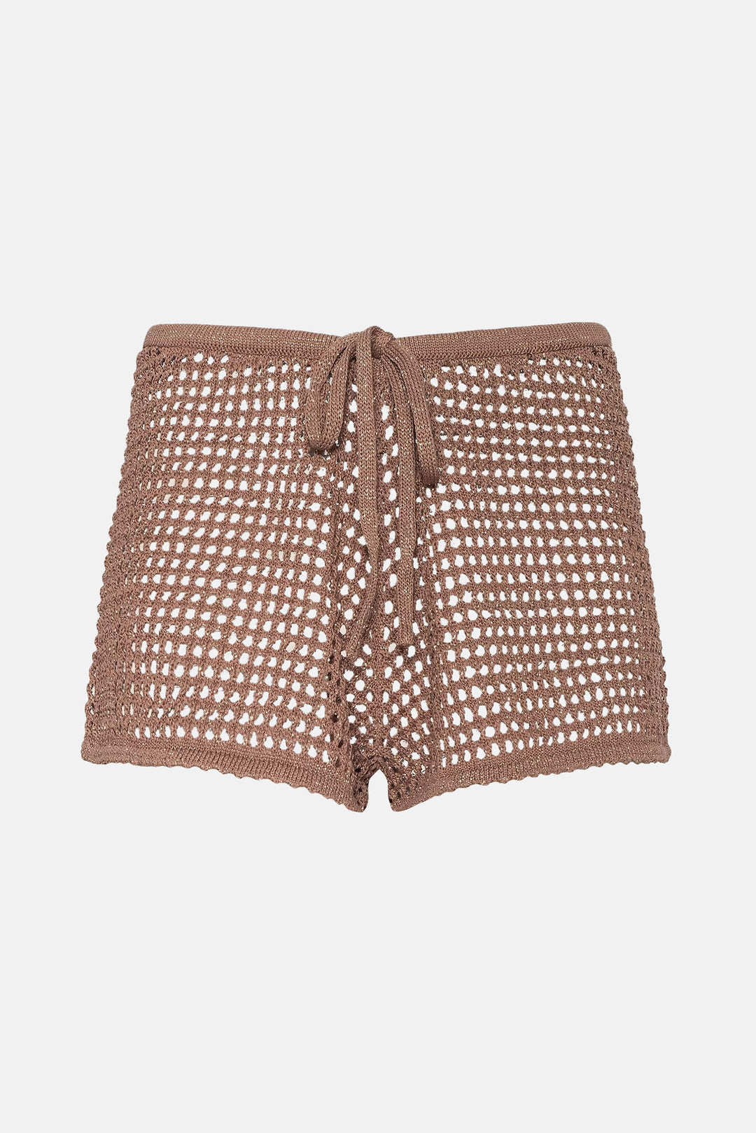 Solan Pointelle Knit Short Hazelnut