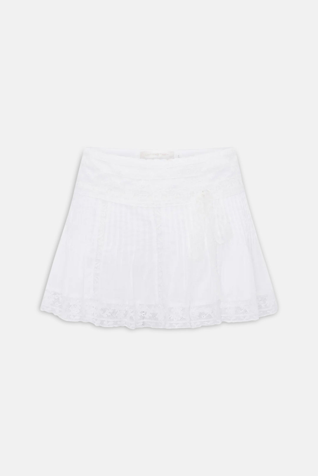 Solena Cotton Victorian Mini Skirt White