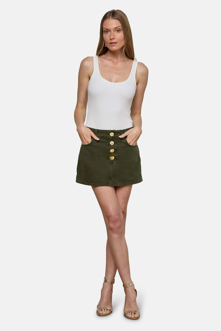 Solene Denim Mini Skirt Picholine