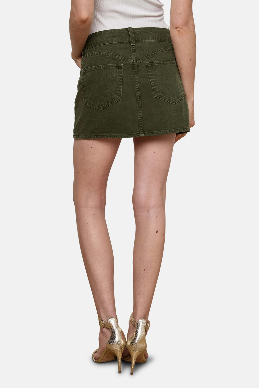 Solene Denim Mini Skirt Picholine