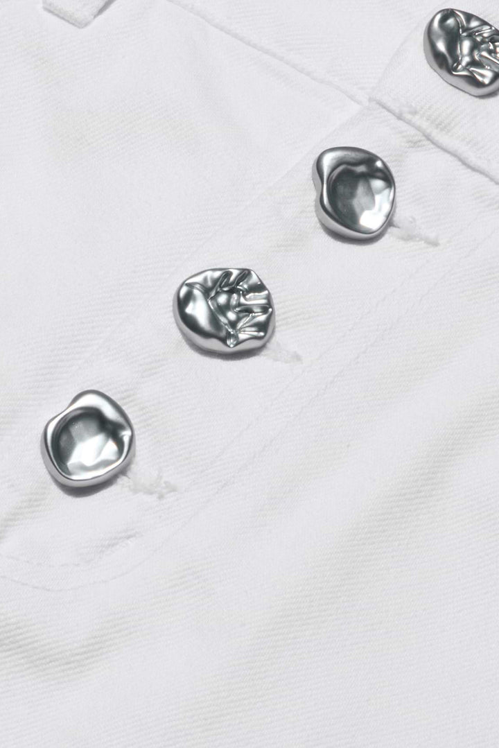Solene Jean Mini Skirt Blanc
