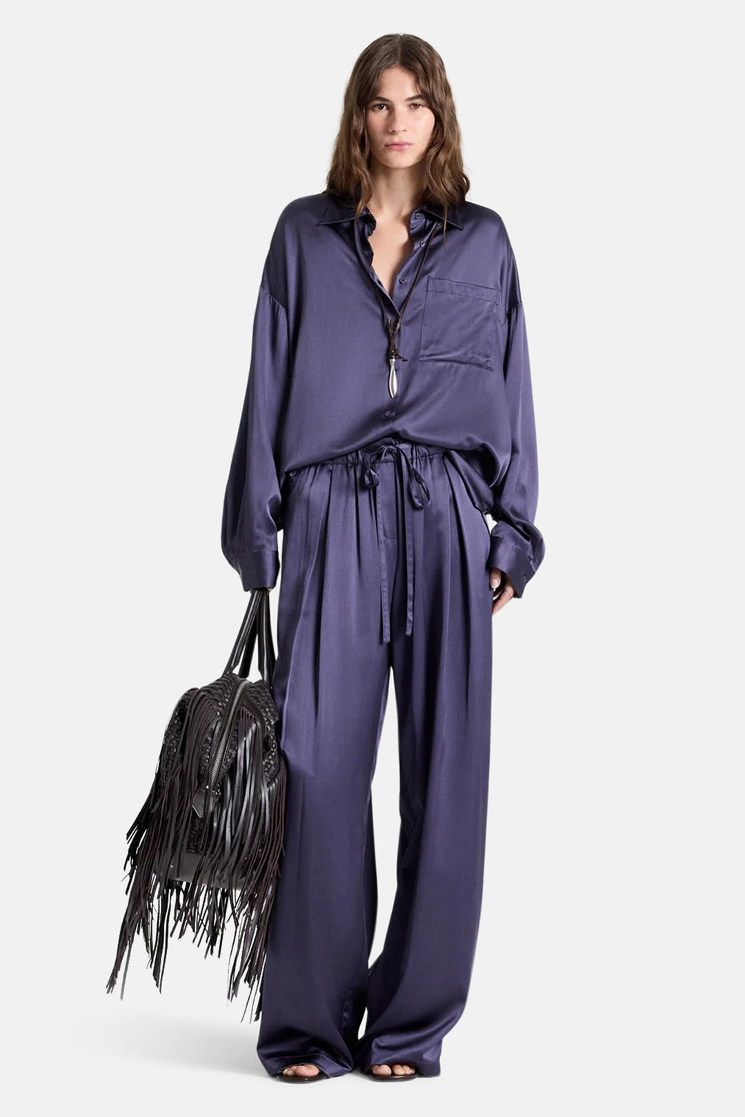 Something Borrowed Shirt in Silk Greystone