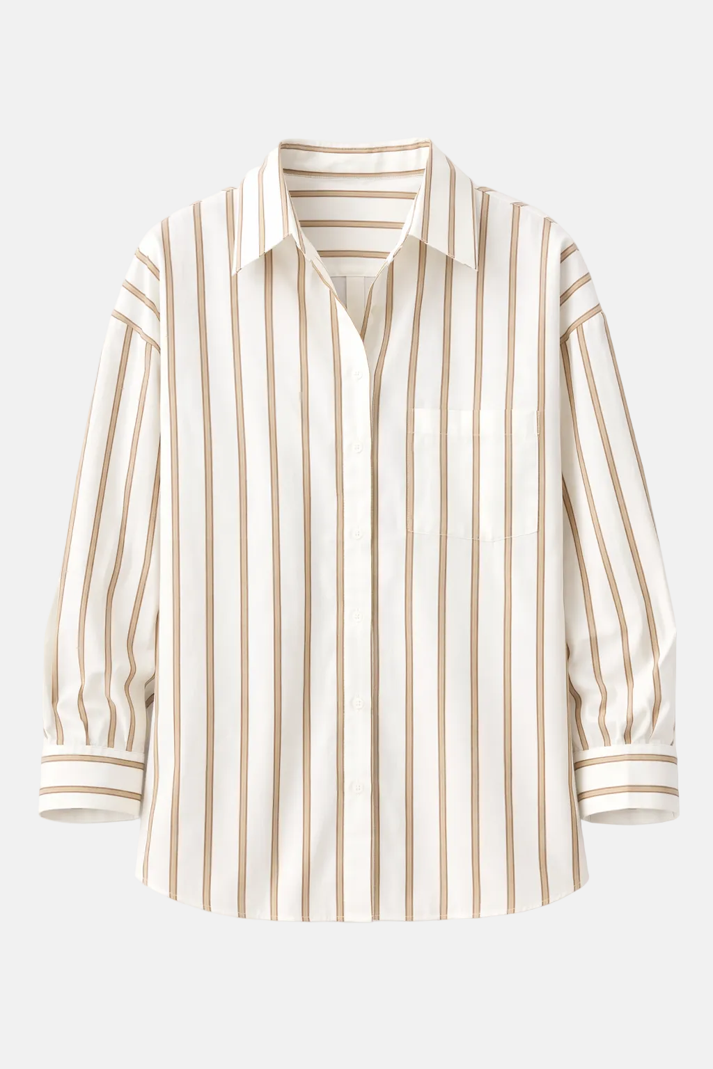 Something Borrowed Shirt in White/Khaki
