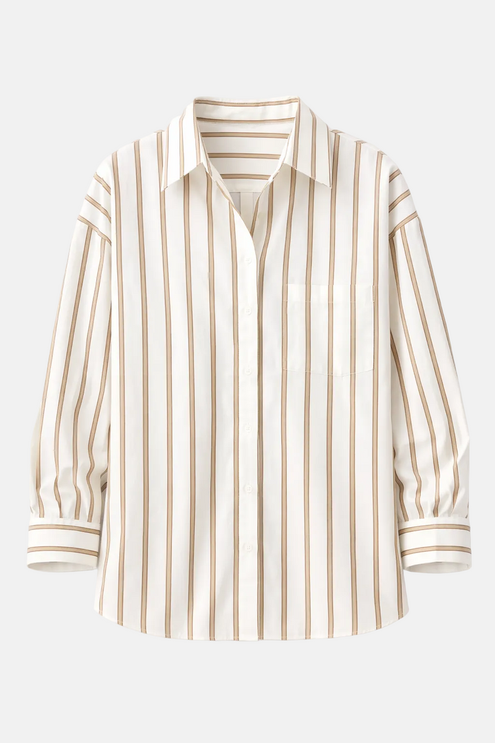 Something Borrowed Shirt in White/Khaki