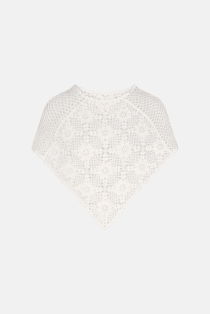 Sophie Crochet Poncho Soft Sand