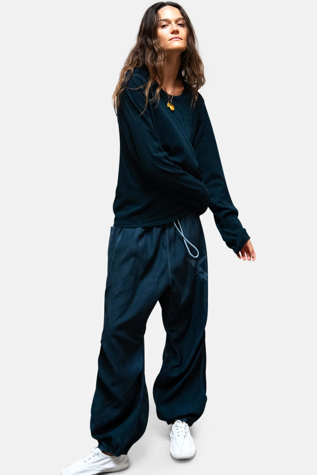Sparrow Matte/Satin Loose Drawcord Biggy Pant - Squidsink