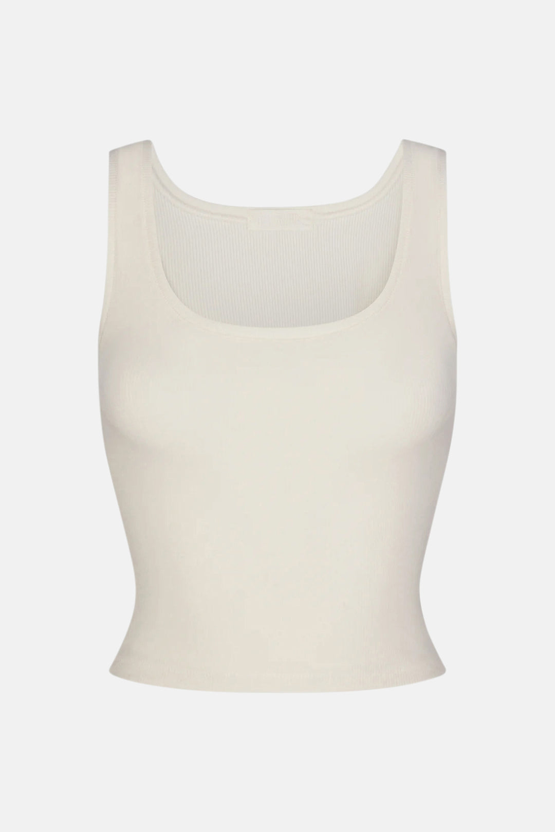 Square Neck Tank Cream (Butter Rib)