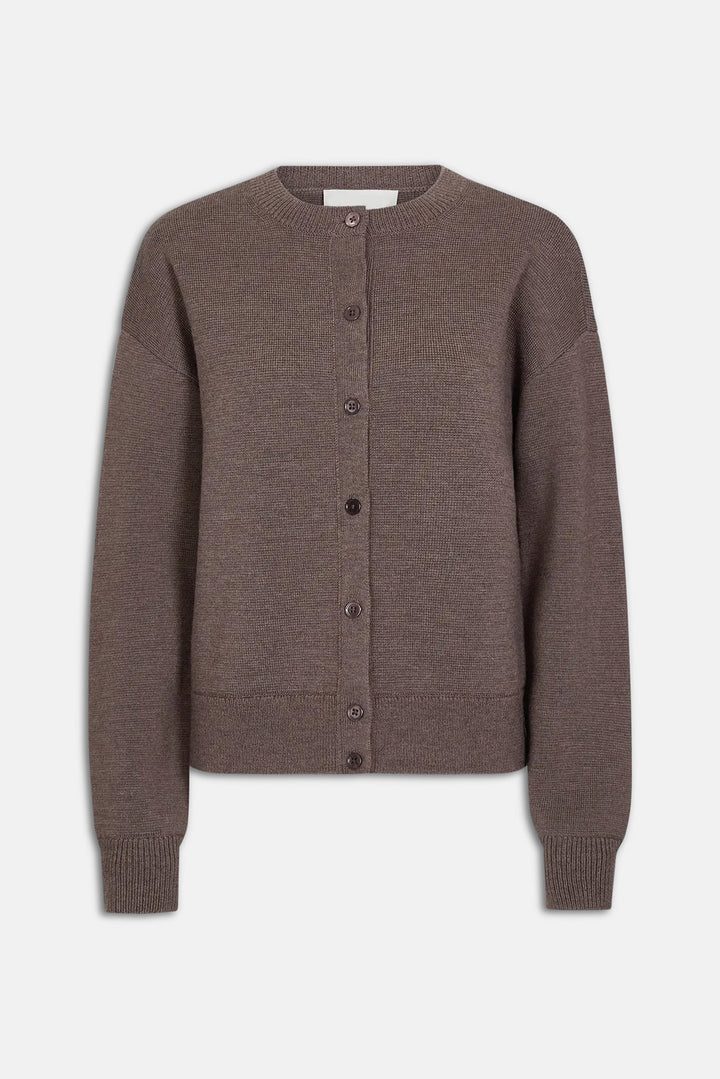 Stay Awhile Cardigan in Wool Turkish Coffee