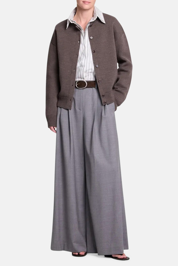 Stay Awhile Cardigan in Wool Turkish Coffee