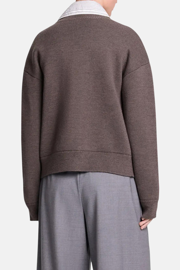 Stay Awhile Cardigan in Wool Turkish Coffee