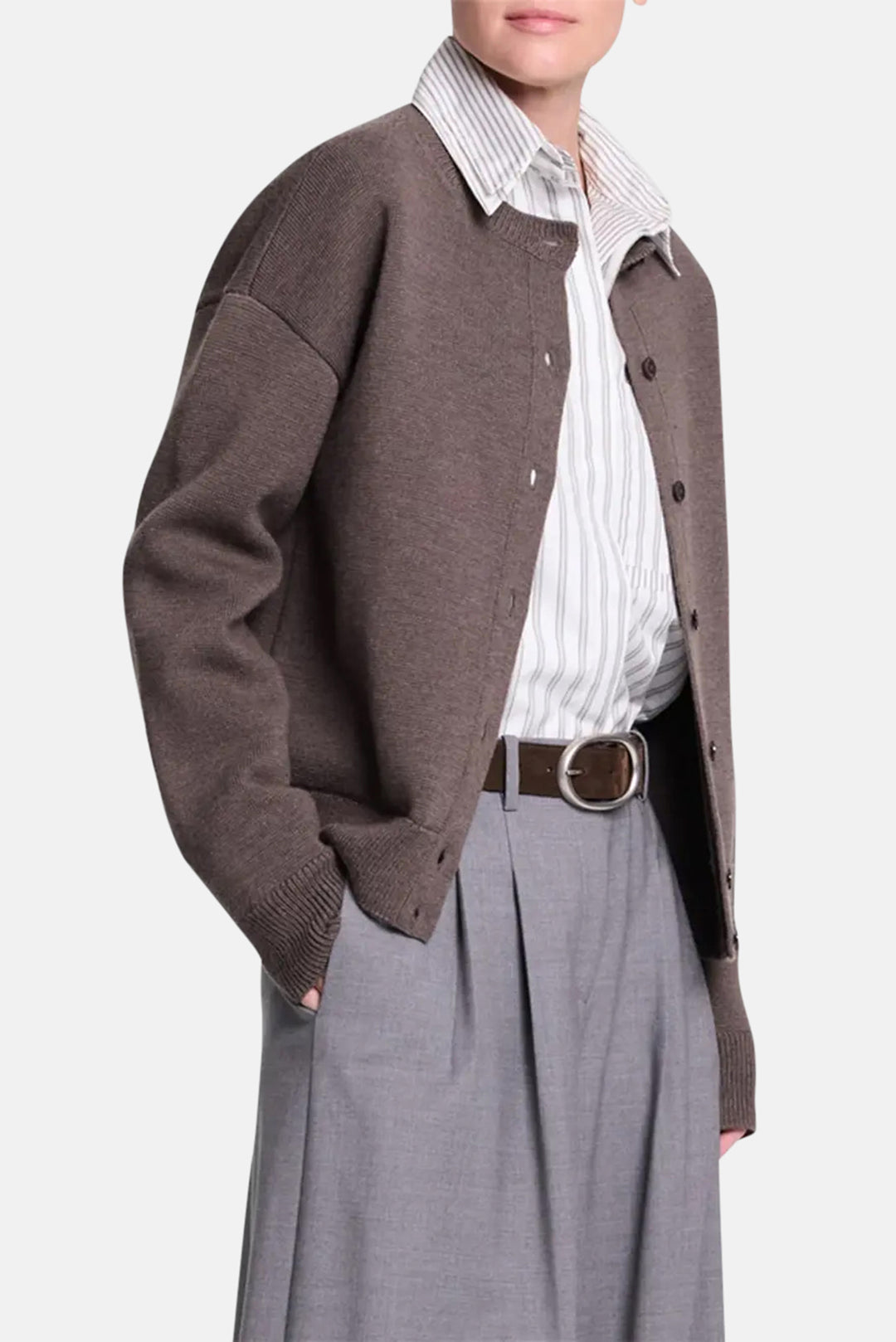 Stay Awhile Cardigan in Wool Turkish Coffee