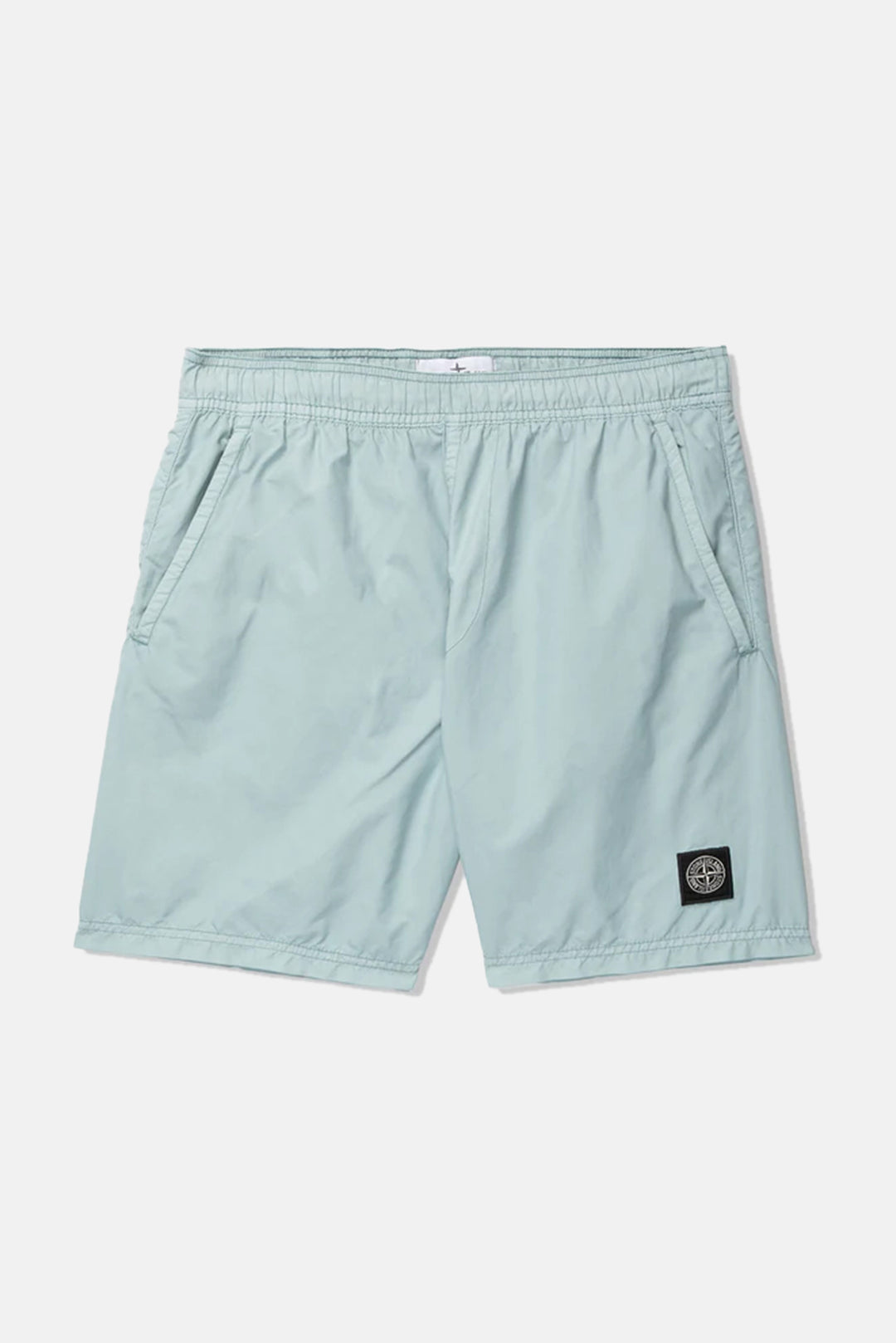 Garment Dyed Cotton Swim Shorts Sky Blue - Main Image
