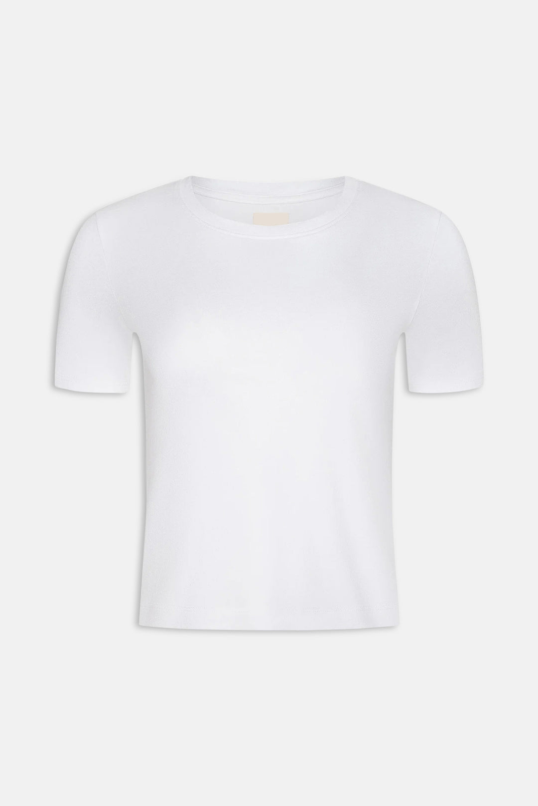 Stormy Cropped Cotton Tee White