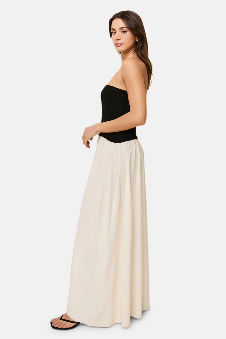 Strapless Soglio Dress Noir / Brule