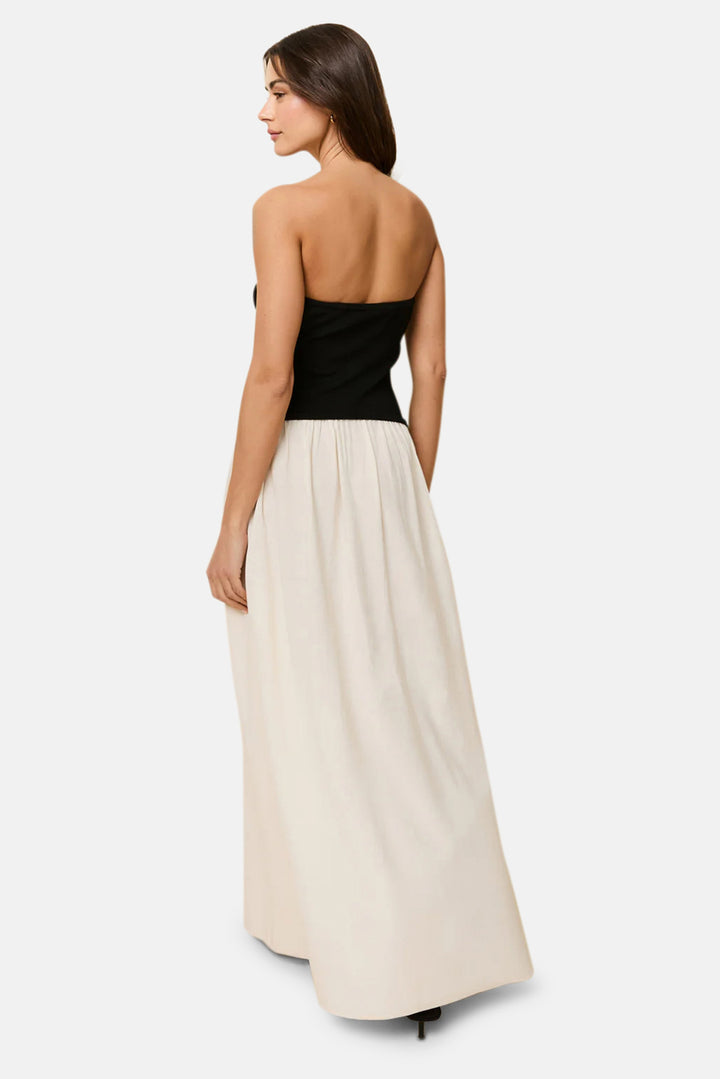 Strapless Soglio Dress Noir / Brule