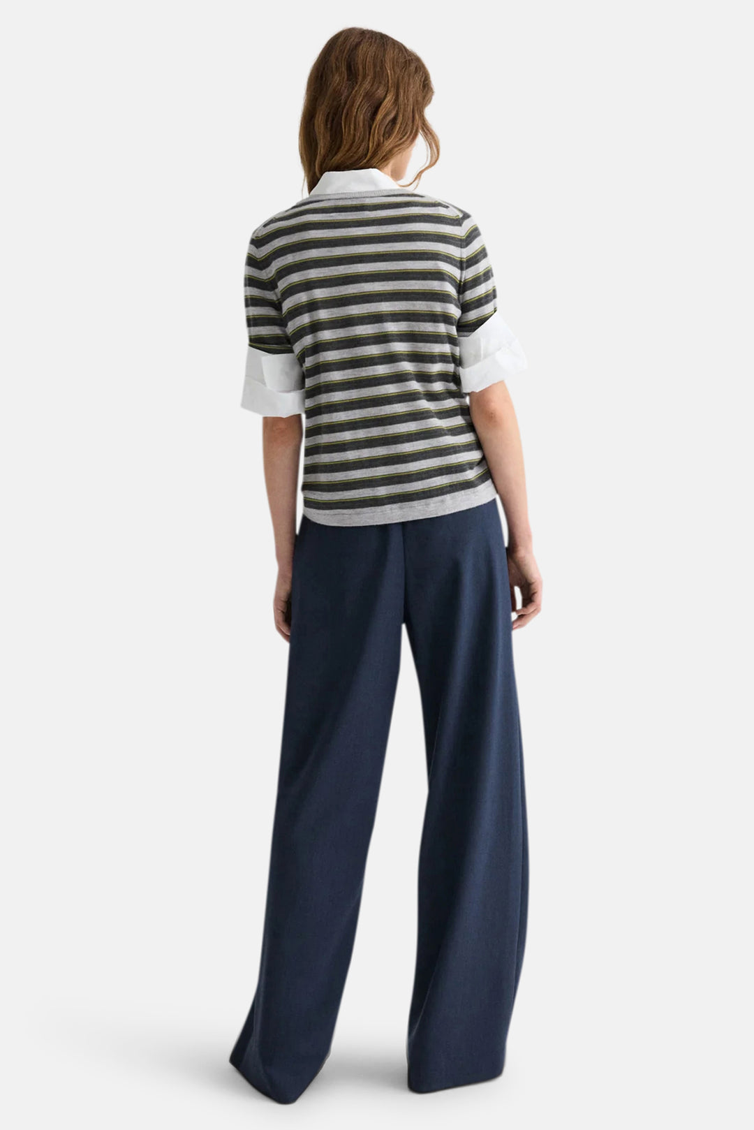 Striped True Crewneck in Beetle Multi