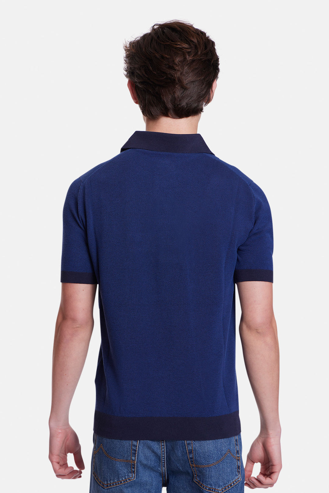 Sublime Cotton Waffle Polo Blue