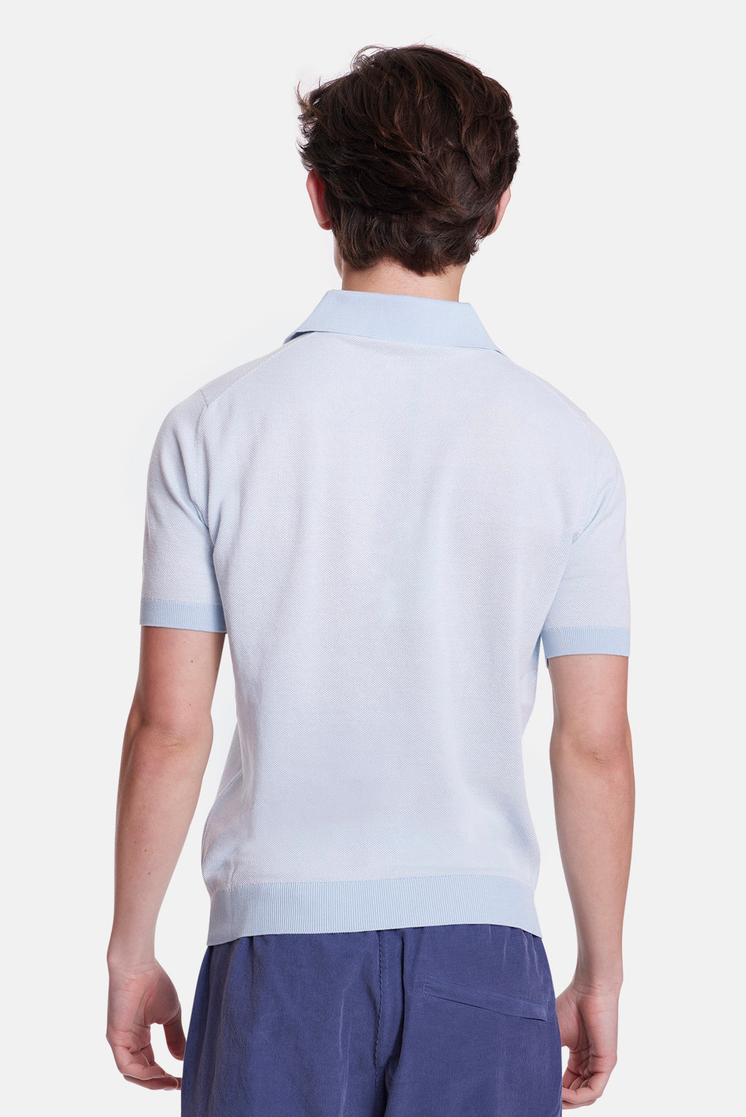 Sublime Cotton Waffle Polo Sky