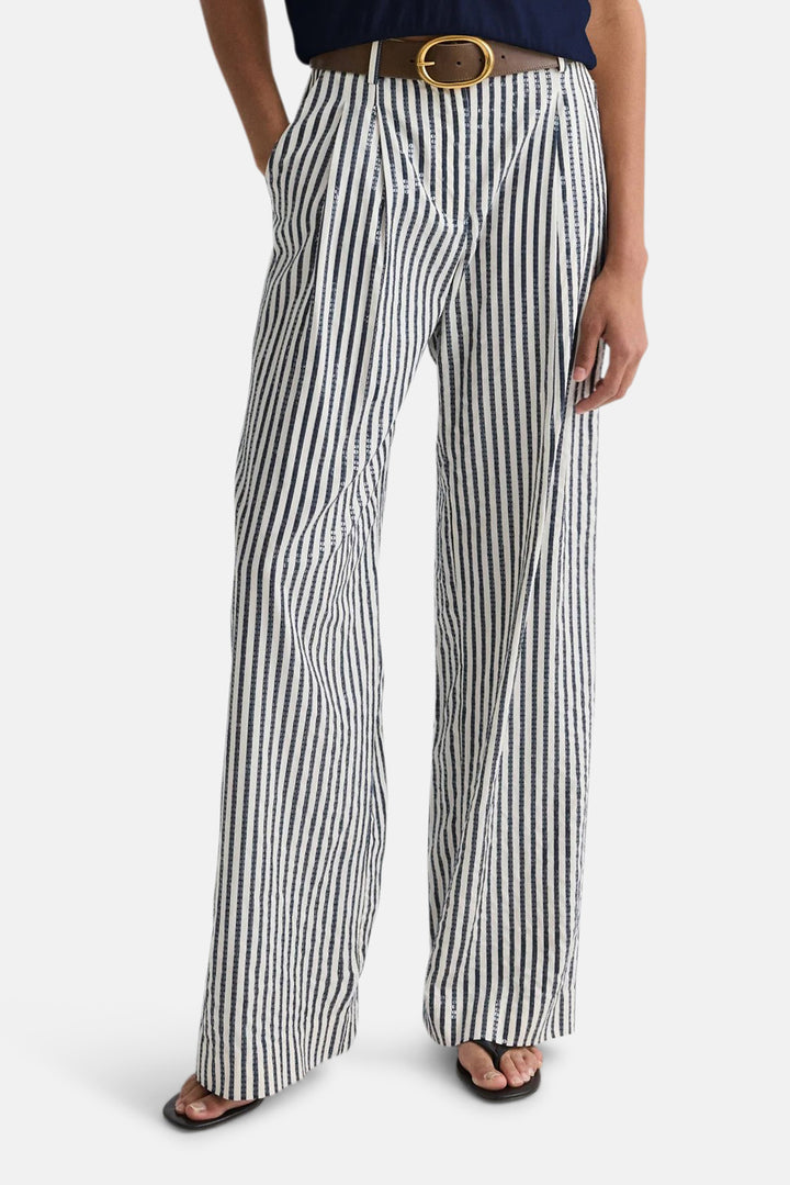 Sulli Trouser in Clear Sequin Indigo/White