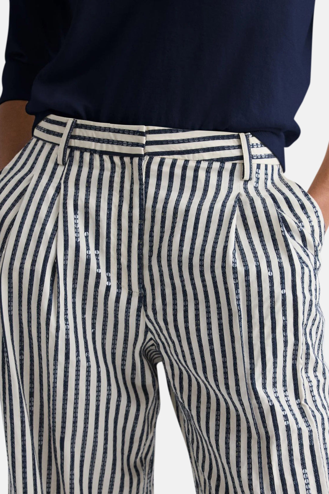 Sulli Trouser in Clear Sequin Indigo/White