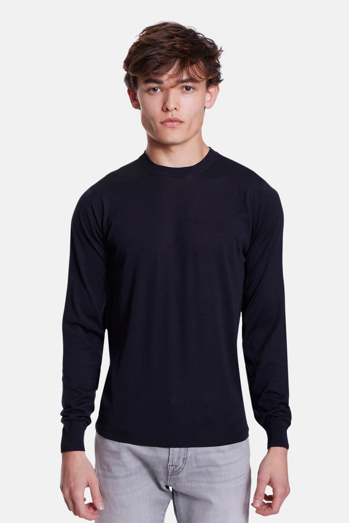 Super 180's Crewneck Navy