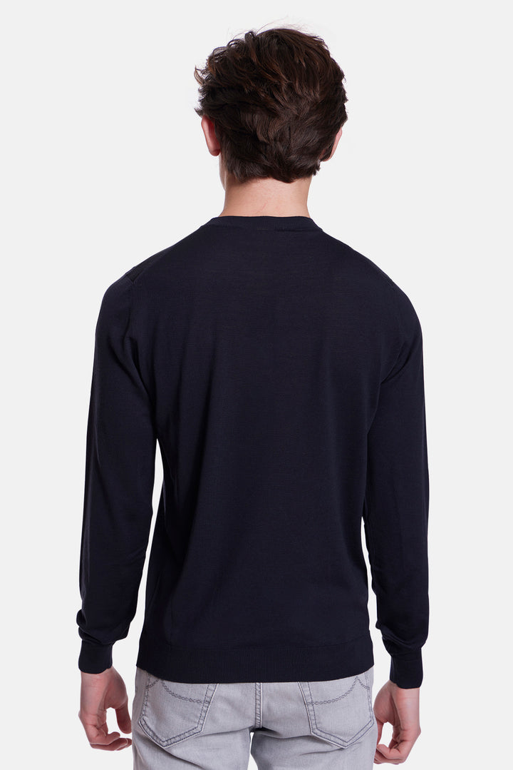 Super 180's Crewneck Navy