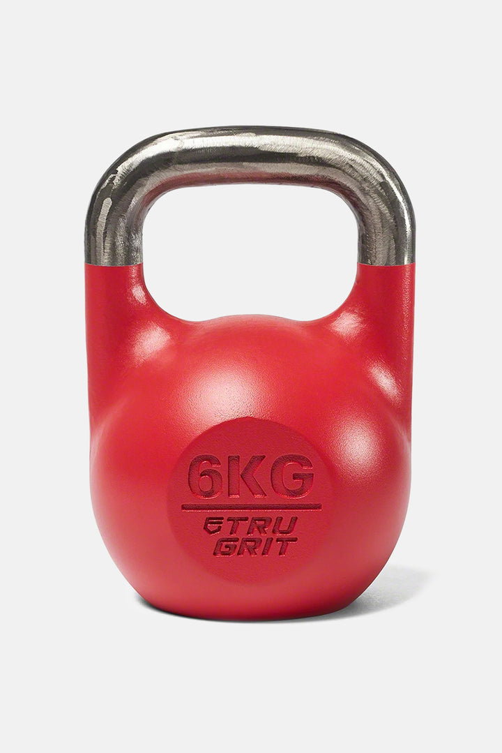 Tru Grit Cast Iron Kettlebell 6kg Red