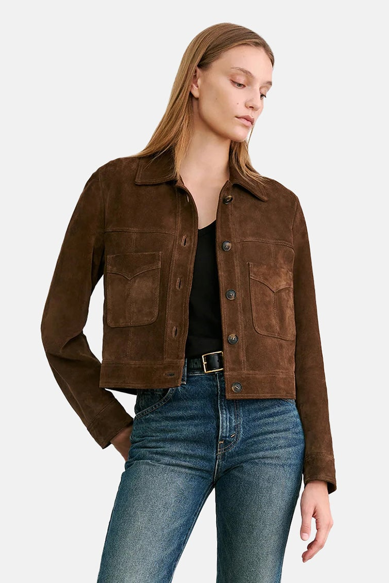 Susannah Suede Jacket Hazelnut