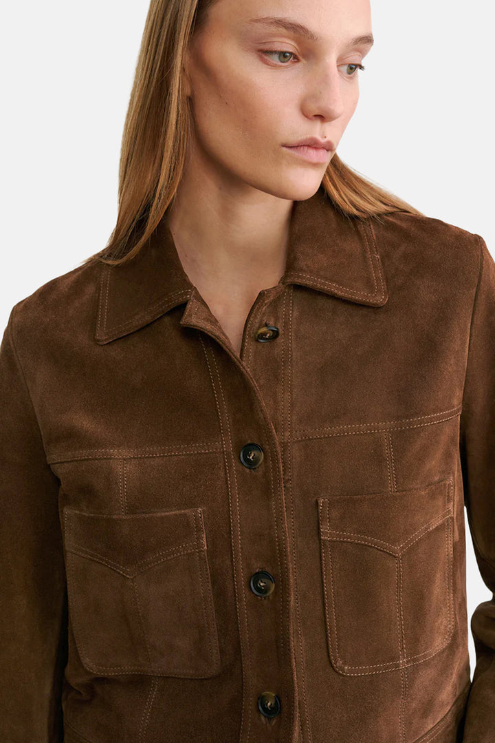 Susannah Suede Jacket Hazelnut