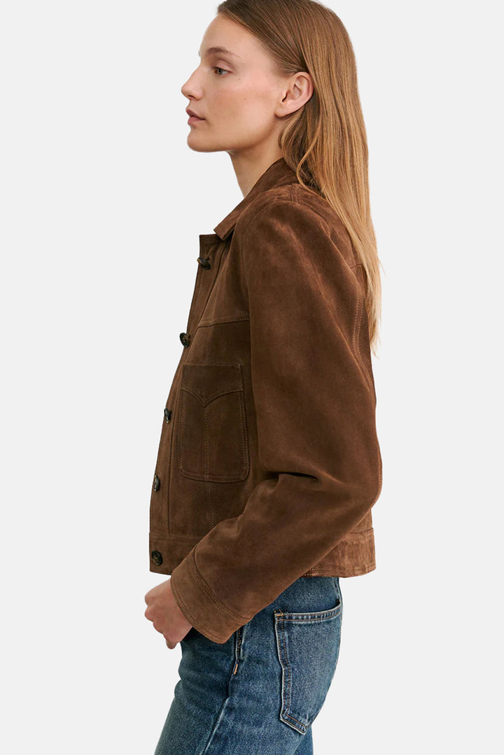 Susannah Suede Jacket Hazelnut