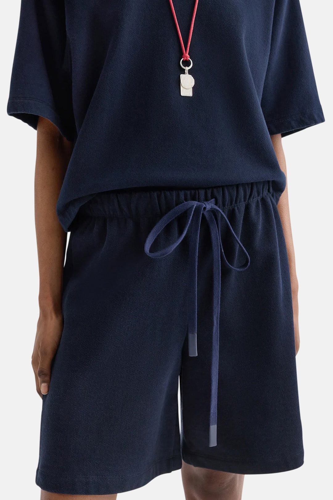 Sweatshort In Lightweight Cotton Midnight