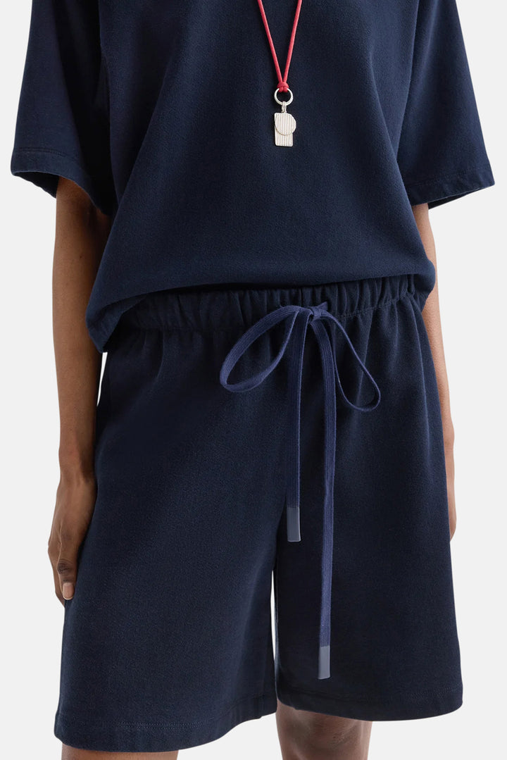 Sweatshort In Lightweight Cotton Midnight