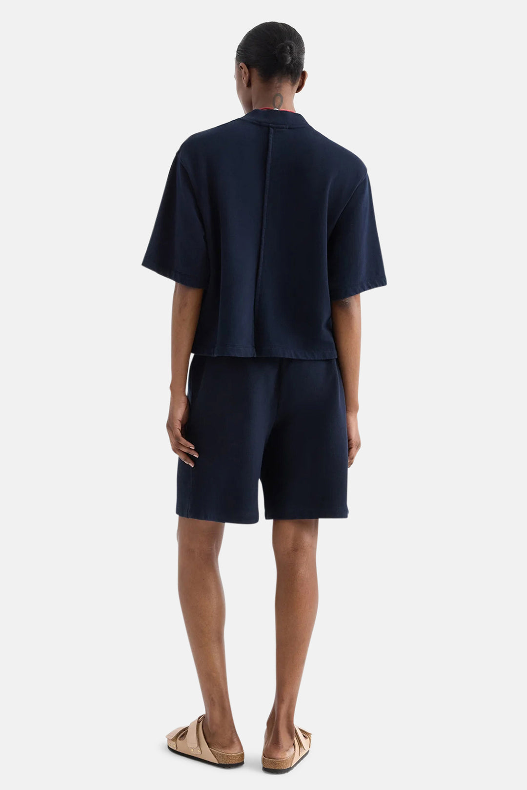 Sweatshort In Lightweight Cotton Midnight