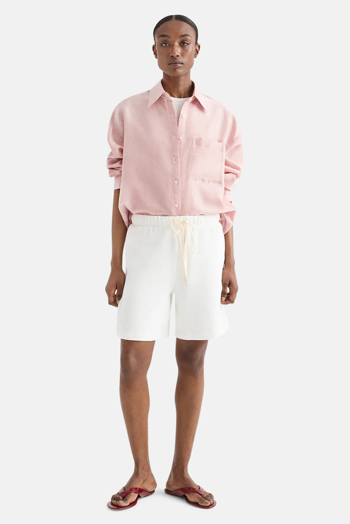 Sweatshort In Lightweight Cotton White