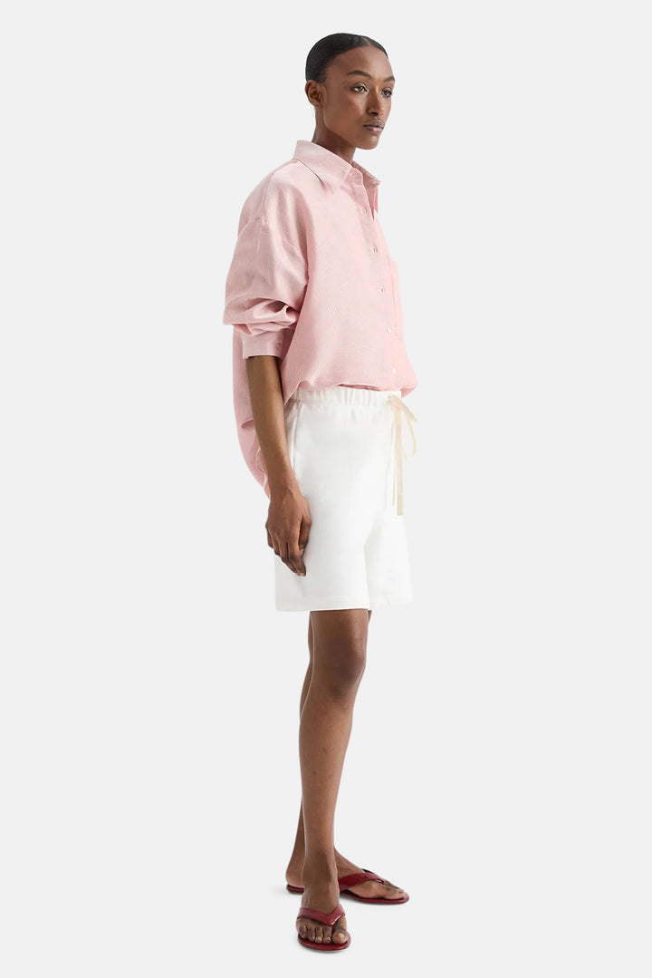 Sweatshort In Lightweight Cotton White