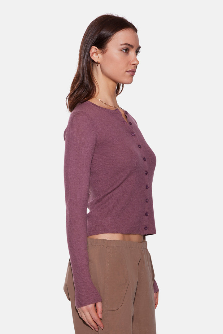 Sylvia Cardigan Mauve