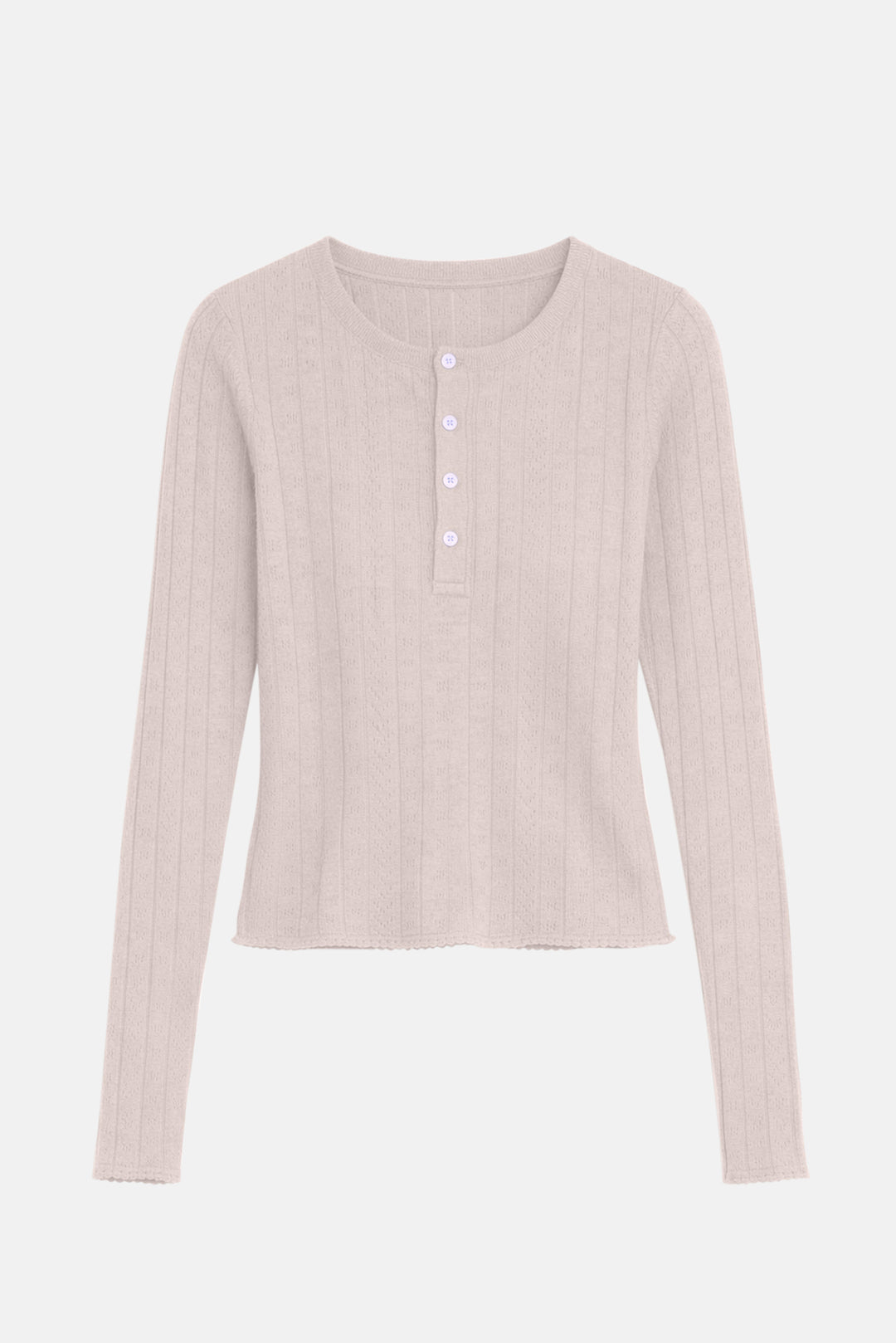 Sylvia Pointelle Henley Ivory