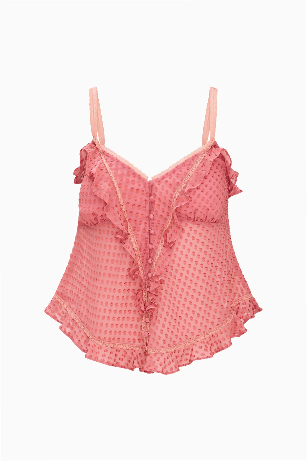 Temperance Silk Swiss Dot Cami Orchid Blush