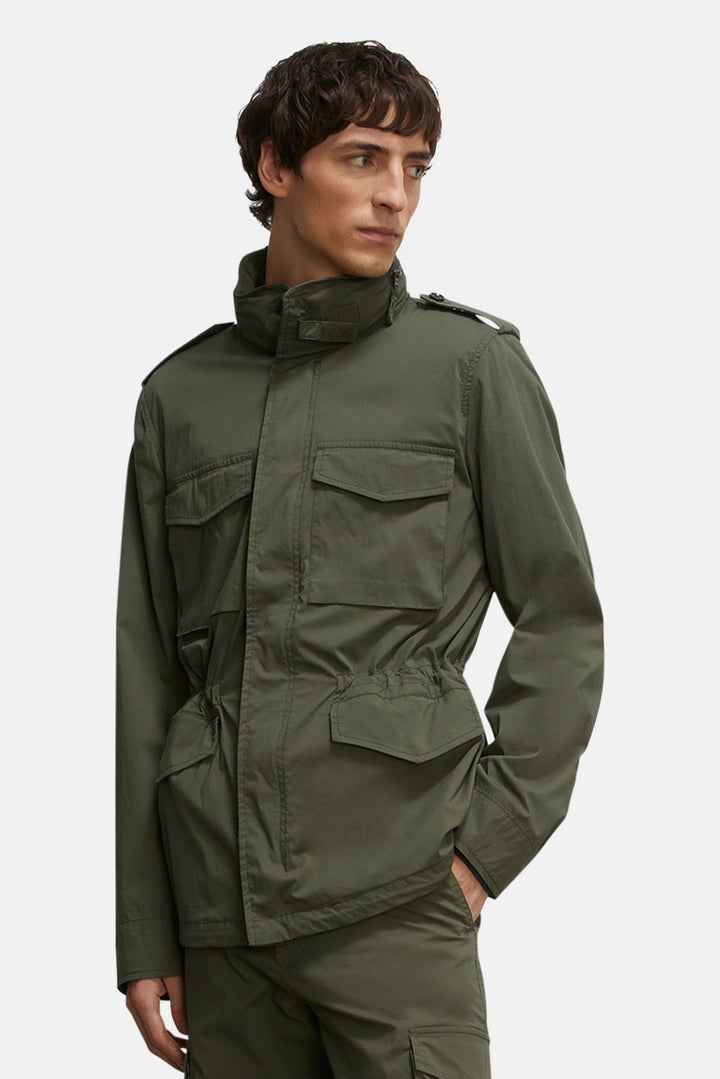 Mini Field Jacket In Cotton Poplin Military