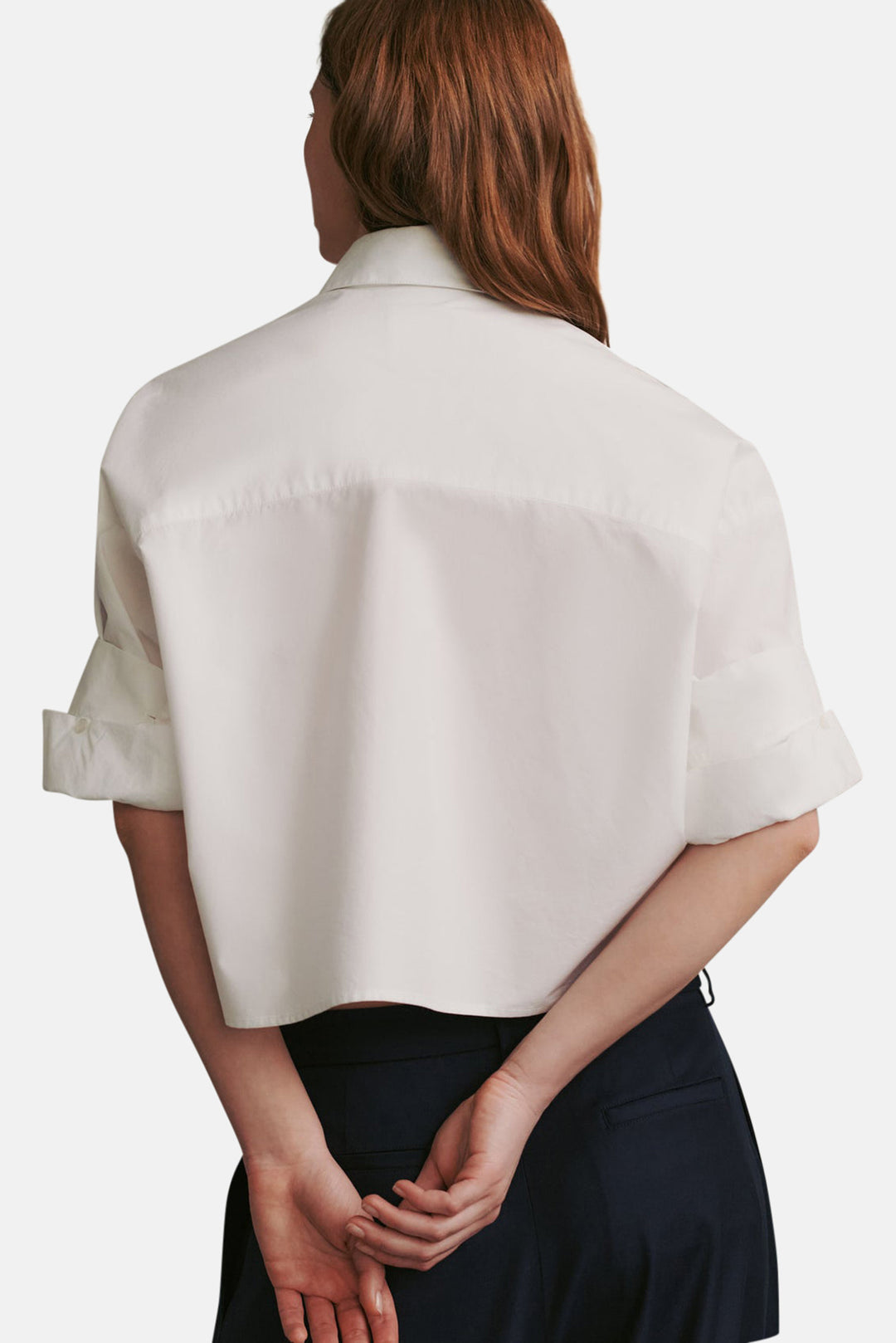 Next Ex Shirt In Militi Cotton Shirting White