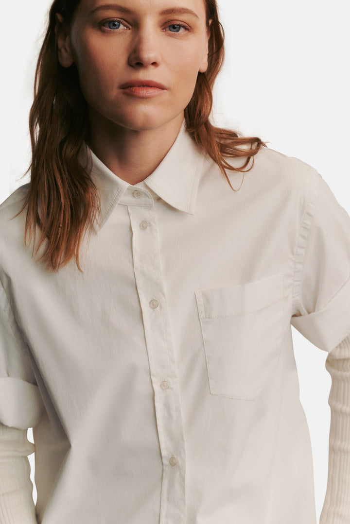Bad Habit Shirt In Stretch Cotton Poplin White
