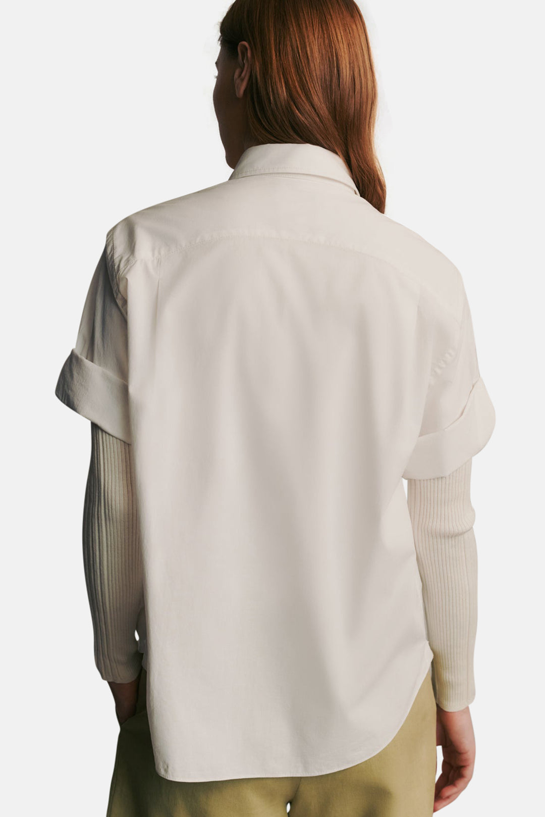Bad Habit Shirt In Stretch Cotton Poplin White
