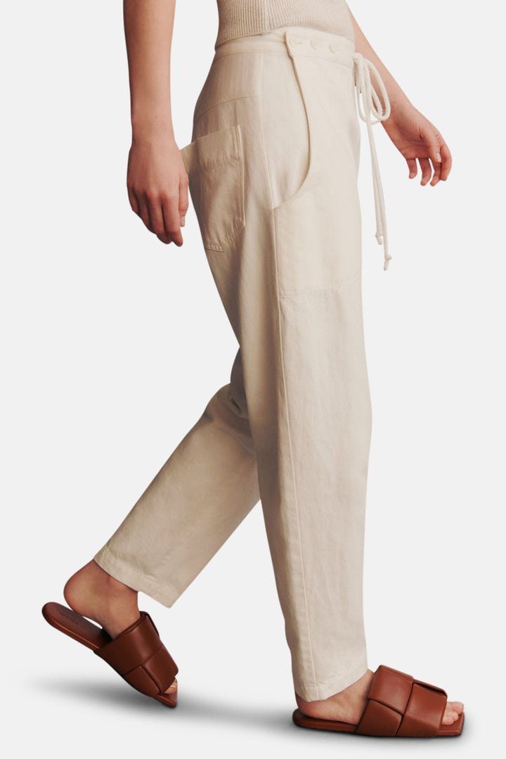 Jetties Beach Pant In Japanese Denim White