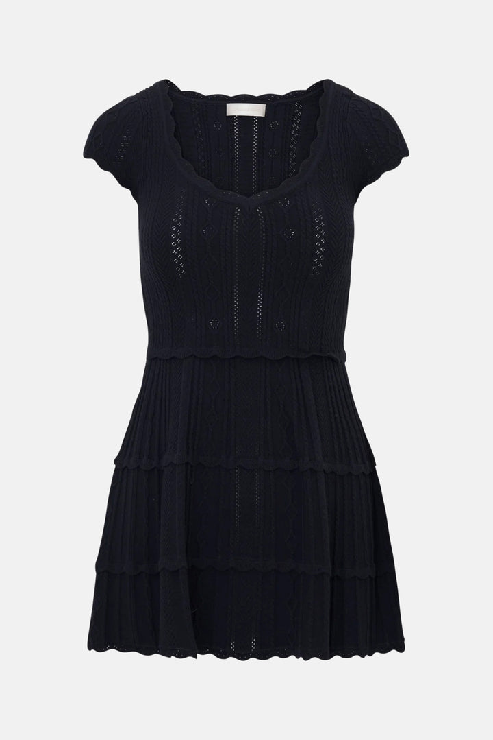 Taegan Pointelle Dress Midnight Kiss