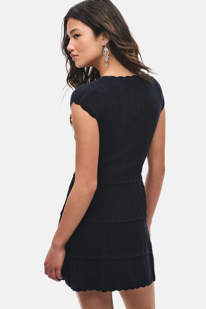 Taegan Pointelle Dress Midnight Kiss