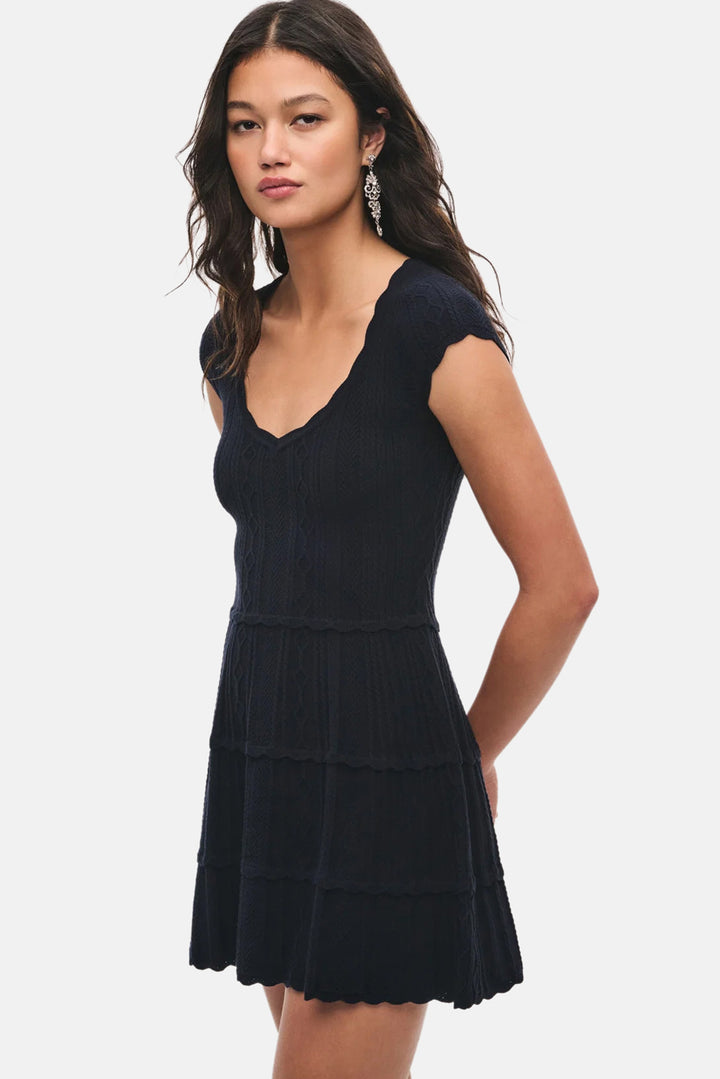 Taegan Pointelle Dress Midnight Kiss