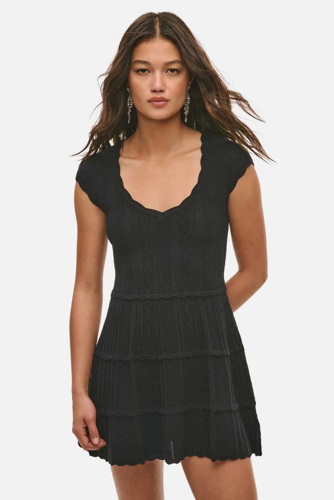 Taegan Pointelle Dress Midnight Kiss