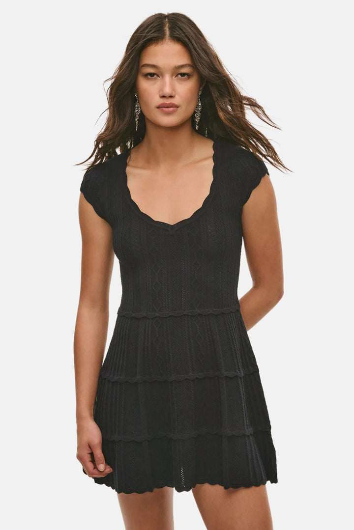 Taegan Pointelle Dress Midnight Kiss